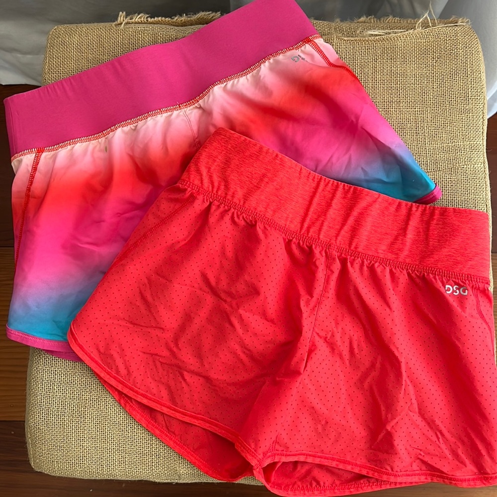 set of girls running shorts